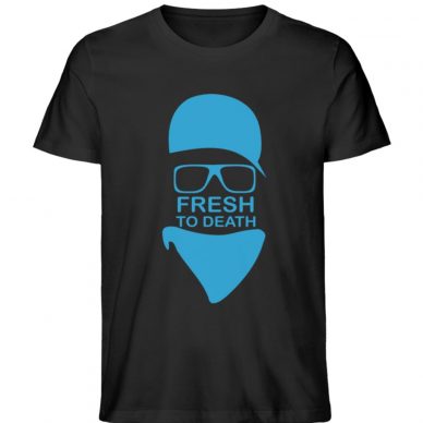 Urban T-Shirt "Baby Blue Head" – Organic-Black-vorne