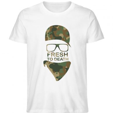 Urban T-Shirt “Camo Head” – Organic White vorne