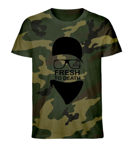 Urban T-Shirt Camouflage Black Head - Organic vorne