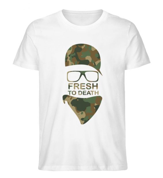 Urban T-Shirt “Camo Head” – Organic White vorne