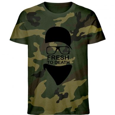 Urban T-Shirt Camouflage Black Head - Organic vorne